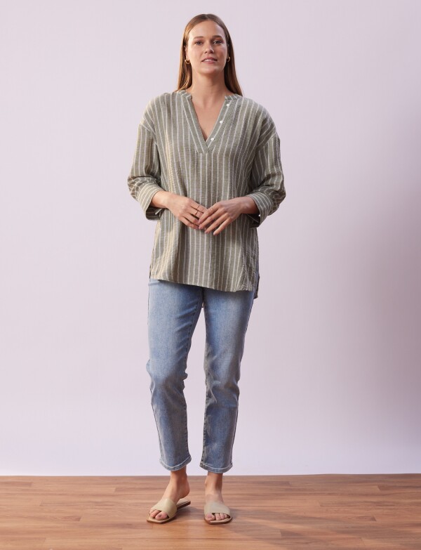 Blusa Lineas VERDE/MULTI