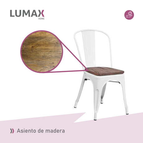 Silla tolix Metálica vintage asiento en madera Silla tolix Metálica vintage asiento en madera