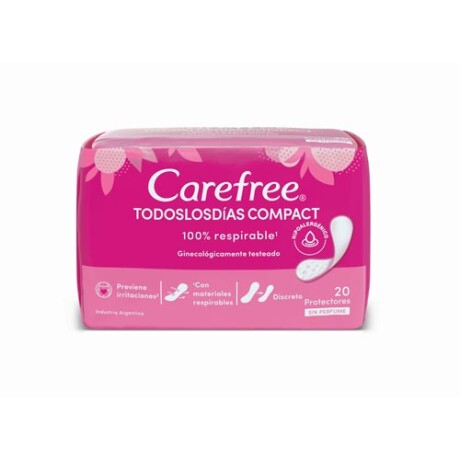 CAREFREE TODOS LOS DIAS COMPACT PROTECTORES DIARIOS SIN PERFUME 20 UNIDADES CAREFREE TODOS LOS DIAS COMPACT PROTECTORES DIARIOS SIN PERFUME 20 UNIDADES