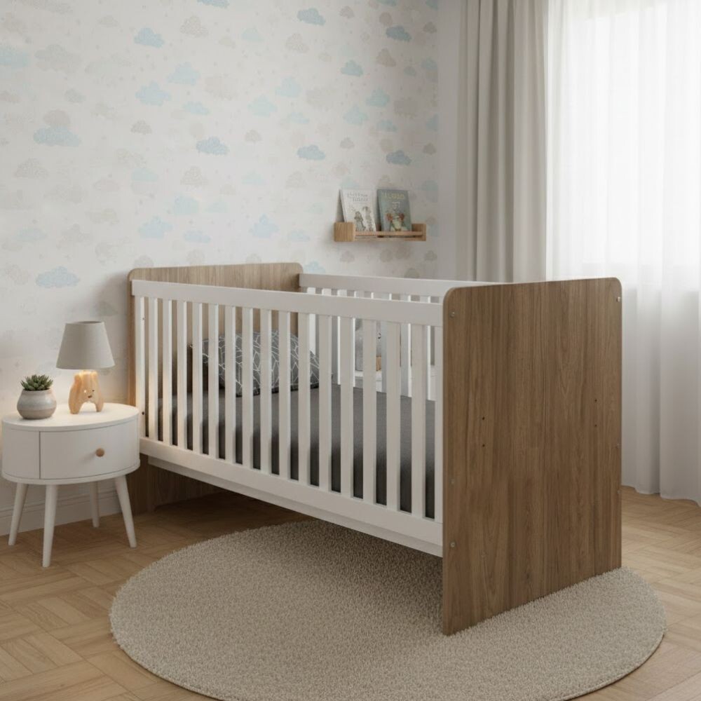 CUNA DE BEBÉ COLOR MADERA