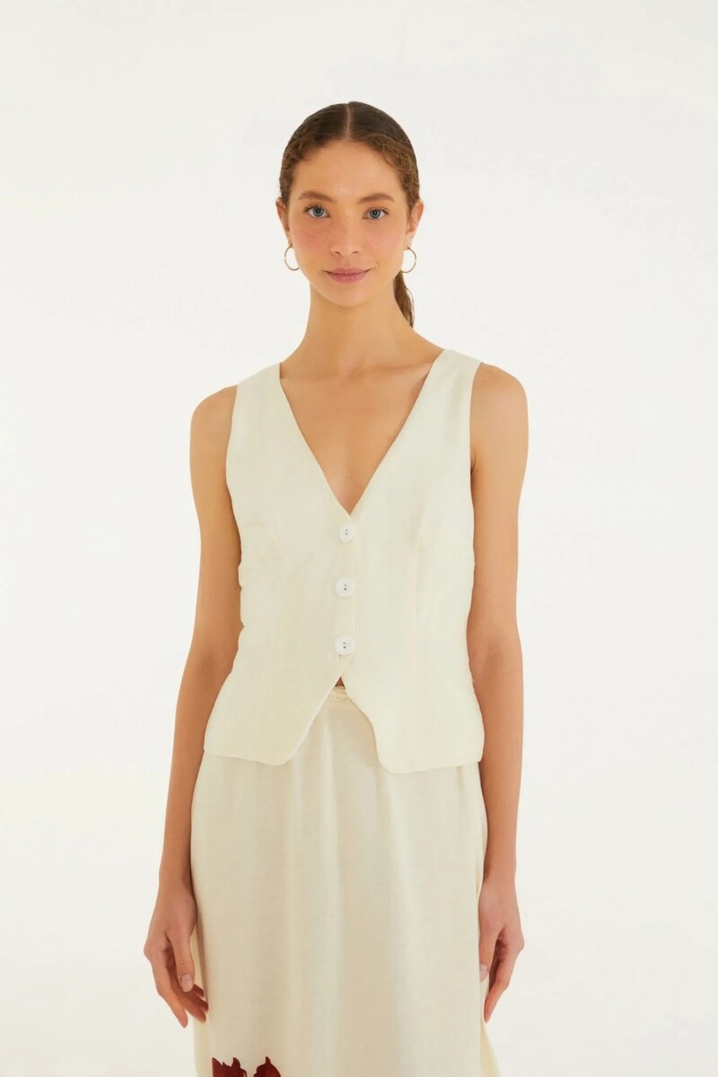 TOP CHALECO FLOR 