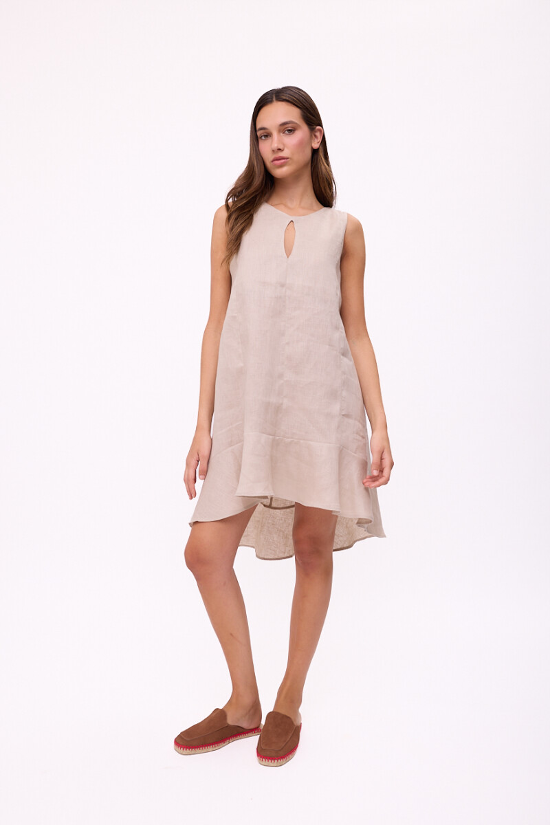 VESTIDO POLK - Beige 