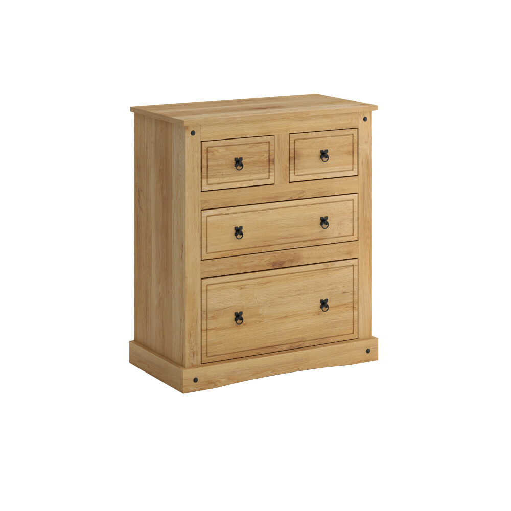 Comoda 4 cajones - Linea mexicana Natural