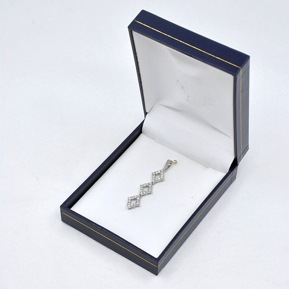 Colgante En Oro 18K Blanco Y Brillantes Colgante En Oro 18K Blanco Y Brillantes