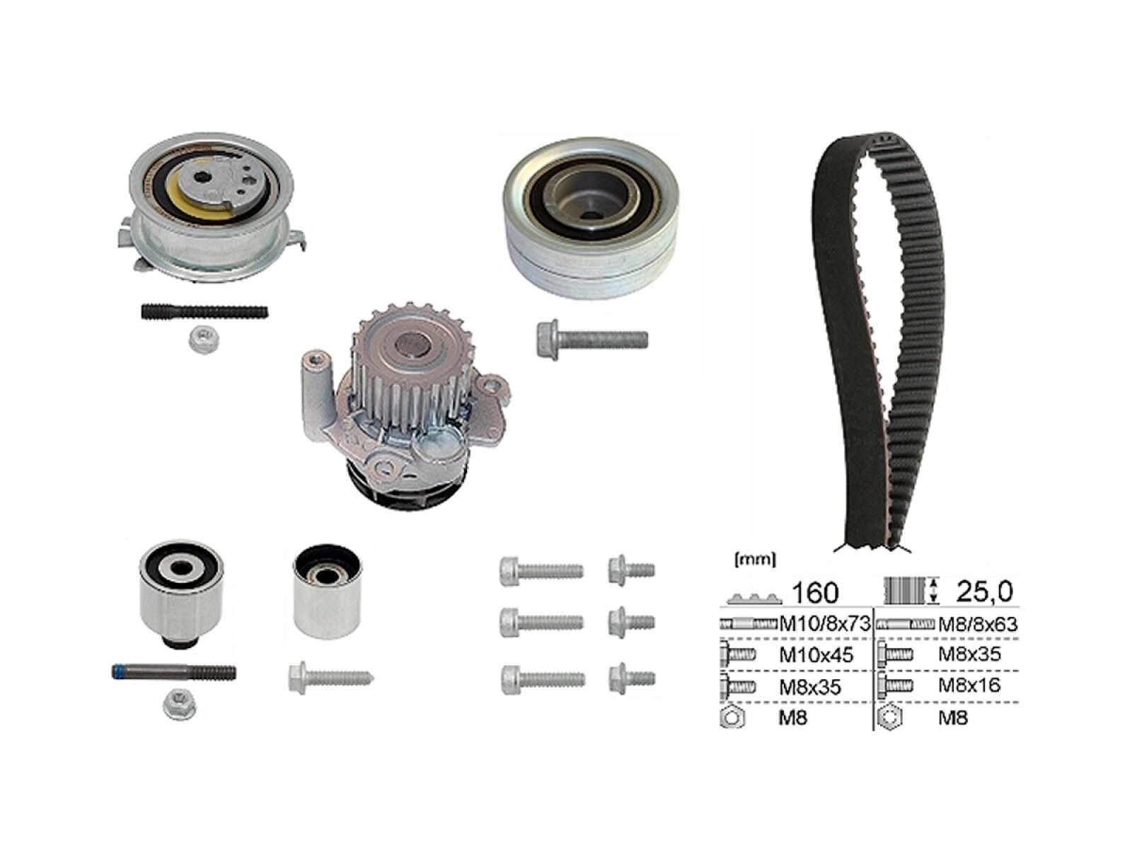 Kit Distribución Con Bomba De Agua 