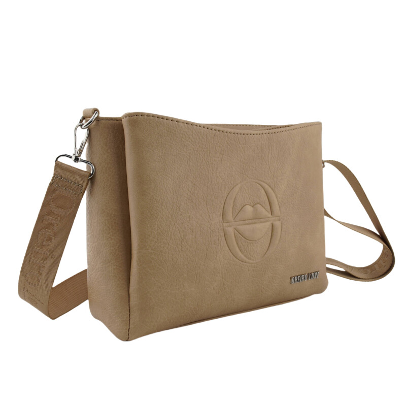 Cartera Las Oreiro Bandolera Oreiro Love Marrón Camel