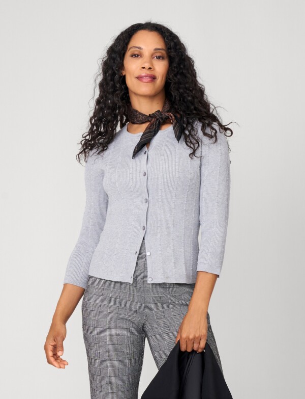 Cardigan Tejido Texturado GRIS