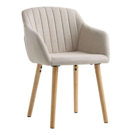 Silla De Comedor Adslev Beige / Roble Natural