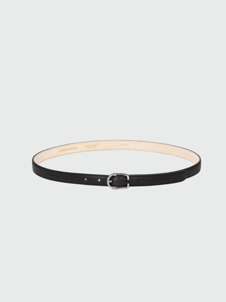 Longchamp -Cinturón de cuero, Le Foulonné Negro
