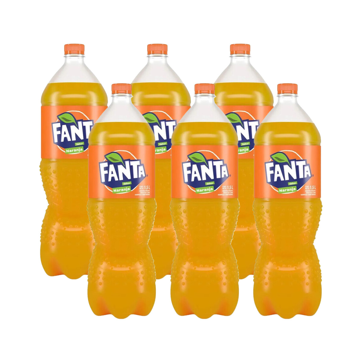Pack X6 Refrescos Fanta Naranja 1.5 Litros 