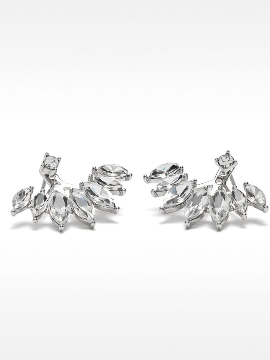 Pendientes Cortos Brillantes plateado