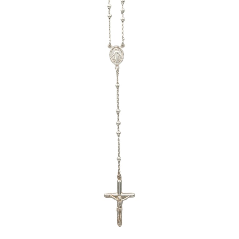 Rosario Virgen Milagrosa - Plata 925 - Sin Piedra - RO3010 Sinpiedra