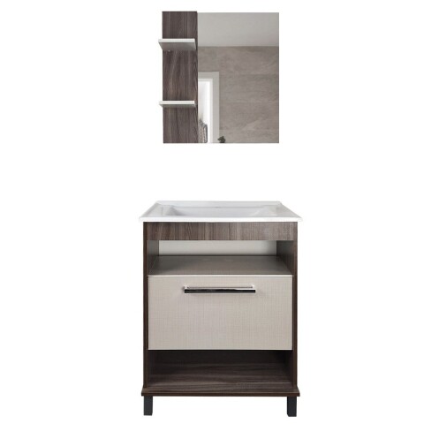 Mueble de baño Oasis con bacha Humo/Lino Mueble de baño Oasis con bacha Humo/Lino