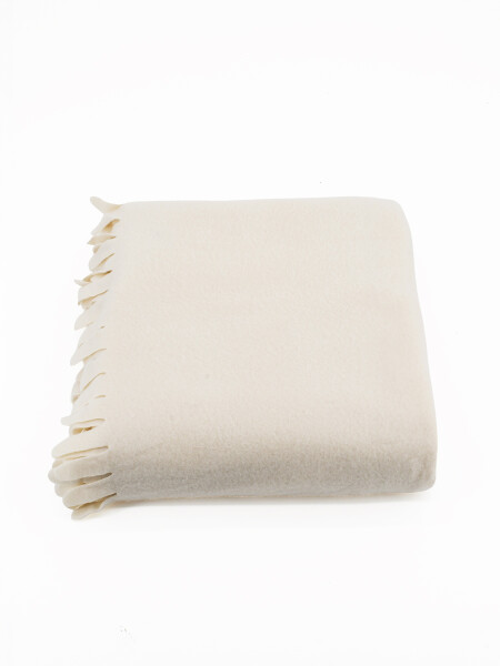 PIE DE CAMA POLAR MARFIL CRUDO