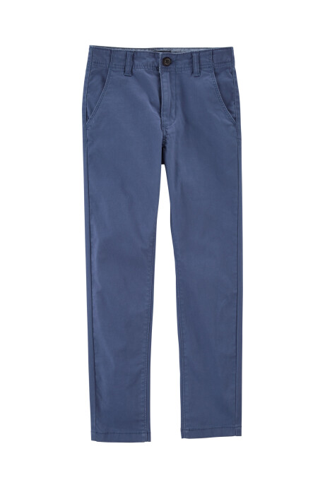 Pantalón de algodón, ajustado, azul. Talles 4-14 Sin color