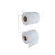 Soporte doble para papel higiénico BLANCO