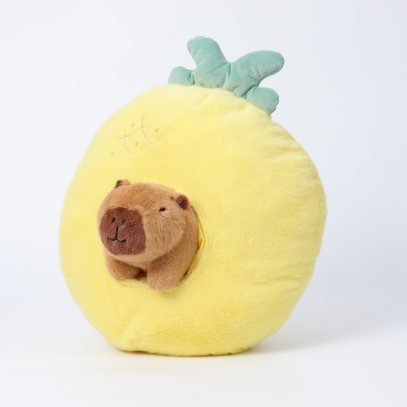 ALMOHADÓN DE PIÑA DE 35 CM CON CAPIBARA EN SU INTERIOR ALMOHADÓN DE PIÑA DE 35 CM CON CAPIBARA EN SU INTERIOR