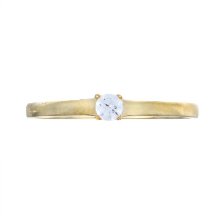 Anillo de oro de 9 ktes y circonia Cintillo Anillo de oro de 9 ktes y circonia Cintillo