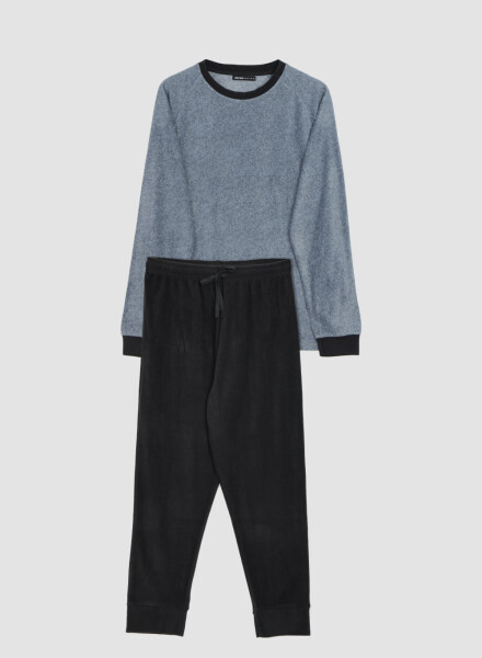 Pijama sporty fleece Gris melange