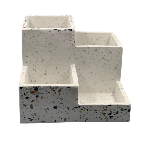 Organizador Cerámica Escalonado 16x16 cm Terrazo