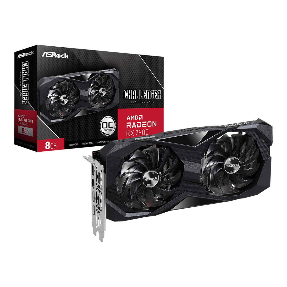 Asrock - Tarjeta de Video Amd Radeon Rx 7600 Challenger 8GB Oc - 8 GB GDDR6. Amd Radeon Rx 7600. Pci 