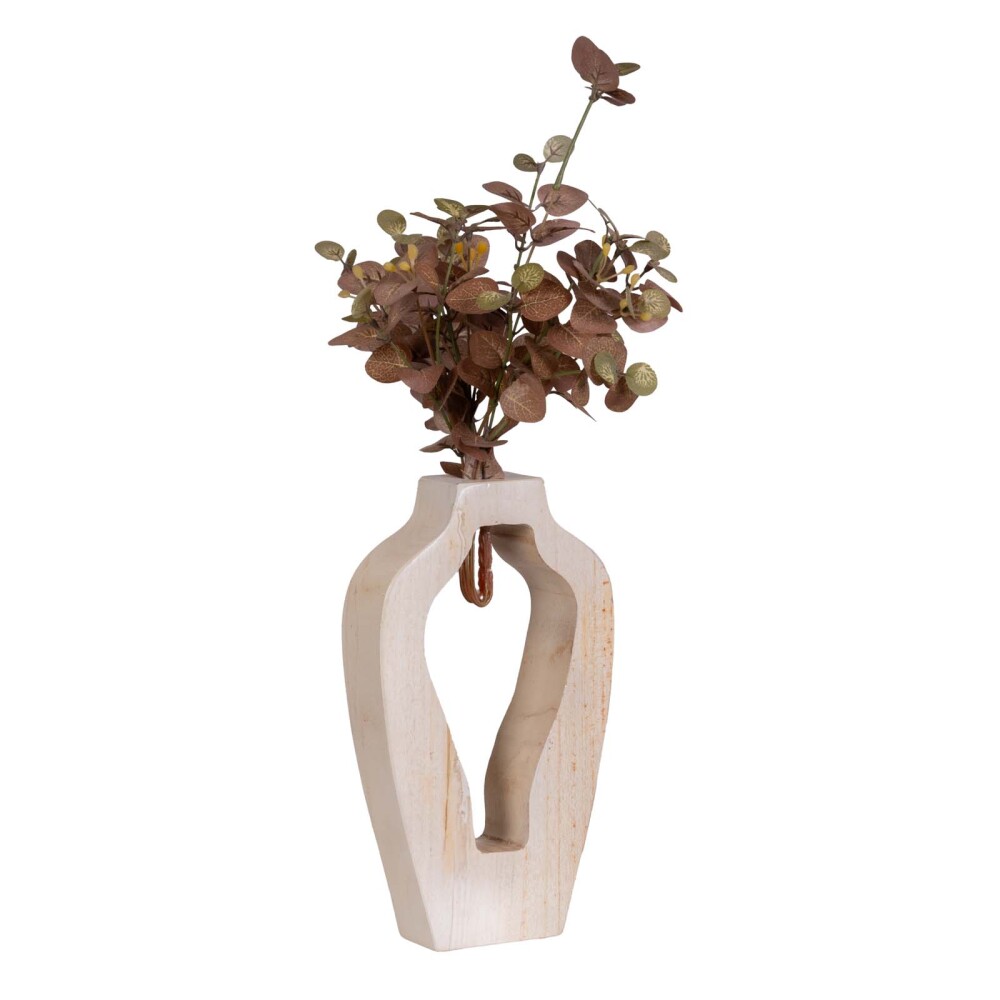 FLORERO MADERA-DE-TECA BLANCO DON II 31.313