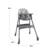 Silla de Comer para Bebes Bebesit Steps con Bandeja 2 en 1 Gris