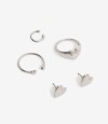 Bijou Set Metal Plateado Rodio