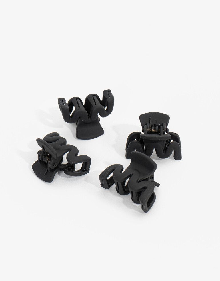 Broches Sets Acrilico Set De Mini Broches - Negro