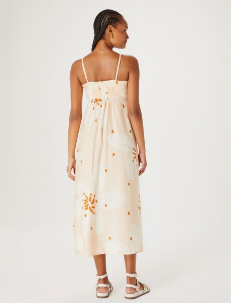 MUSCULOSA TIPO TÚNICA ESTAMPADA NARANJA