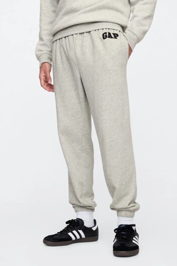 Pantalón Deportivo Sin Felpa Logo Hombre Light Heather Grey B08