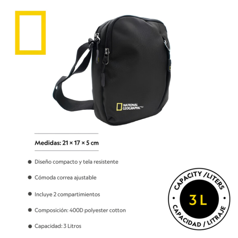 Bandolera Crossbody National Geographic Wild Negro 3L Bandolera Crossbody National Geographic Wild Negro 3L