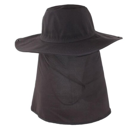 Sombrero de pescador con cubrenuca y protección UV50+ KING BRASIL Negro