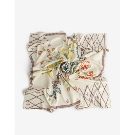 Pañuelos Raso Flores Combinacion Multicolor