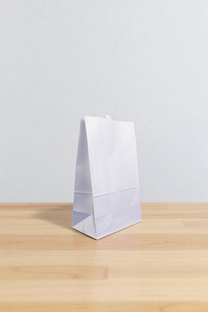 Bolsa sin asa 16x9x25 cm Kraft - BLANCO 