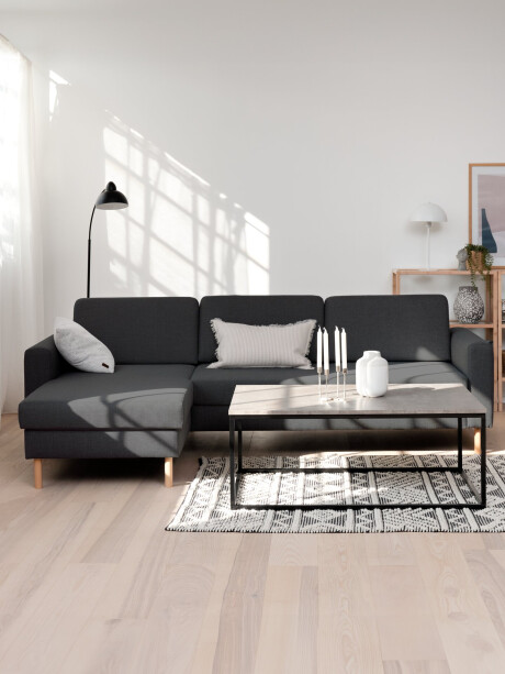Sofá SVALBARD chaise longue gris oscuro Sofá SVALBARD chaise longue gris oscuro
