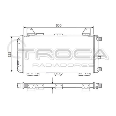 RADIADOR FORD ESCORT 1.8 90/ TYC RADIADOR FORD ESCORT 1.8 90/ TYC