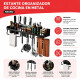 Estante organizador de cocina en metal NEGRO