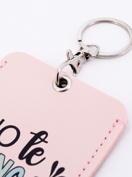 LLAVERO PORTA TARJETA UP ROSADO