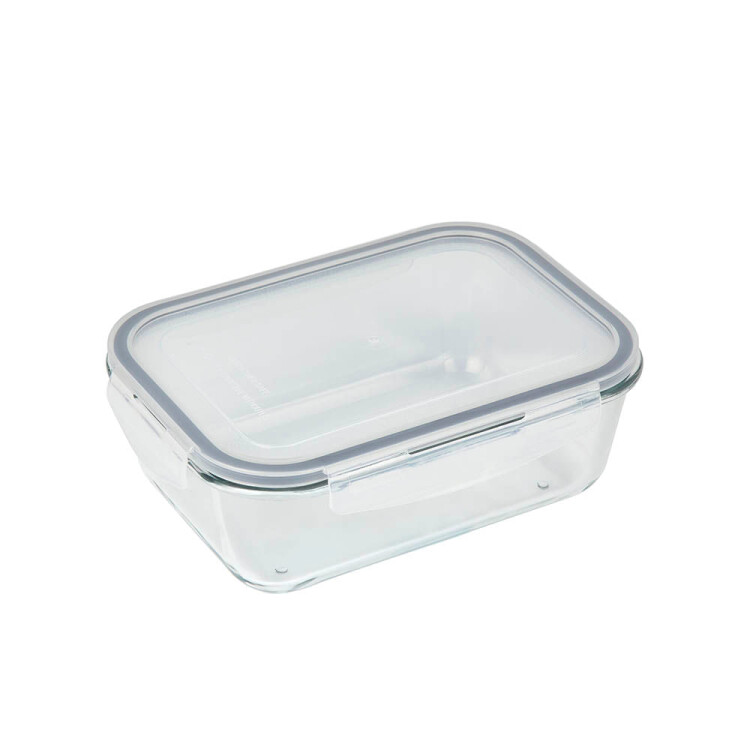 VIANDA VIDRIO RECTANGULAR 1 LITRO MOR Sin color