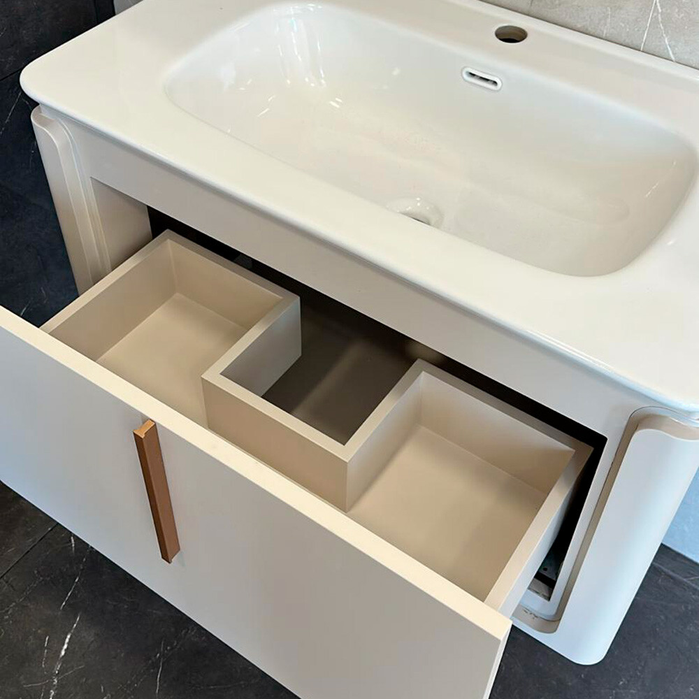 CONJUNTO DE BAÑO HABITARE MODELO LD-5078-80M / MUEBLE + ESPEJO C/ LUZ LED - 80 cm Conjunto De Baño Habitare Modelo Ld-5078-80m / Mueble + Espejo C/ Luz Led - 80 Cm