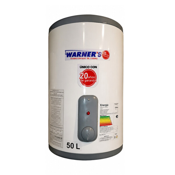 TERMOTANQUE WARNERS 50 L Cobre Clase A N/A