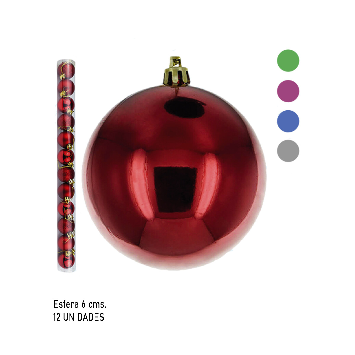 ESFERA 6CM X 12PCS 