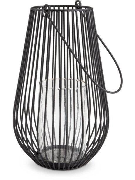 Farol MELIAS Ø21xH34cm negro Farol MELIAS Ø21xH34cm negro