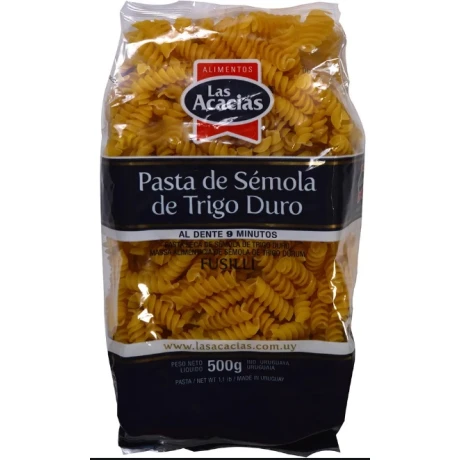 FIDEOS LAS ACACIAS TRIGO DURO 500G FUSILLI FIDEOS LAS ACACIAS TRIGO DURO 500G FUSILLI