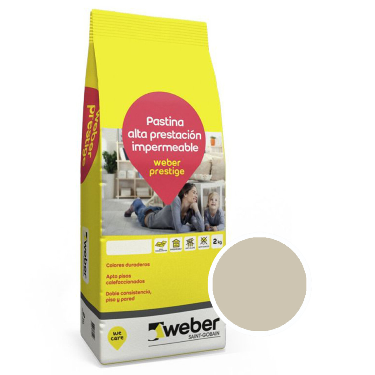 Pastina Weber Prestige Color Ceniza X 2 Kg. 