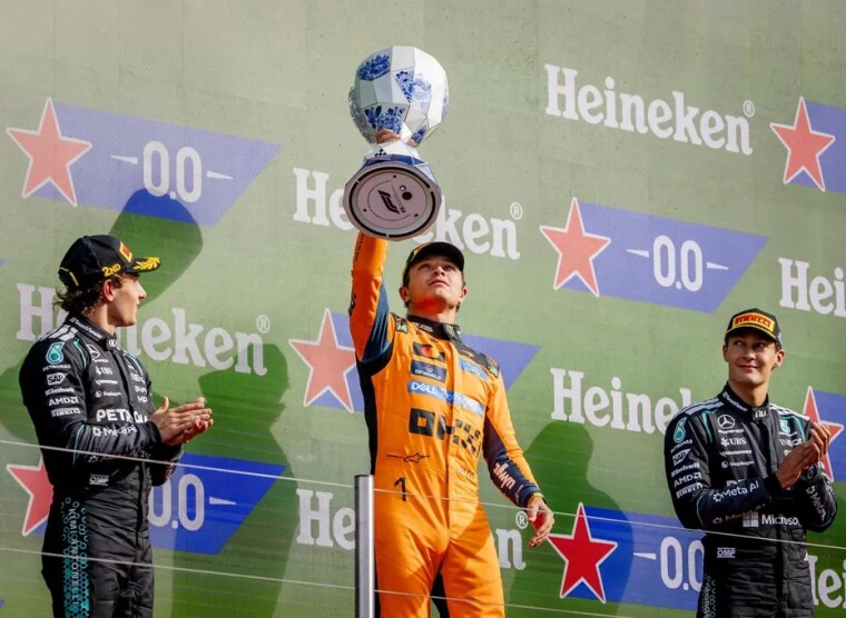 Fórmula 1: McLaren se impone en Zandvoort en una carrera marcada por el accidente de Verstappen