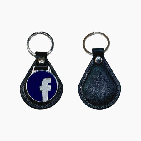 Llavero símil cuero Facebook y WhatsApp Llavero Símil Cuero Facebook Y Whatsapp