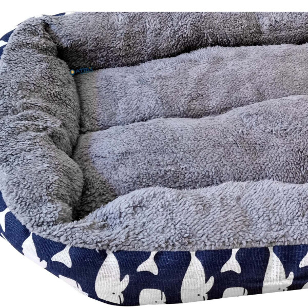 Cucha Cama Colchón Perro Mascota Gato 61 X 40 Rectangular Variante Ballenas