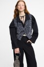 VEST DE LENTEJUELAS CON BOTON Plata